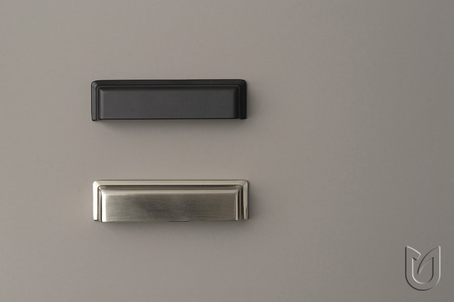 Mâner pentru mobilier Tulip Bold – negru mat, zamac, interax 96 mm