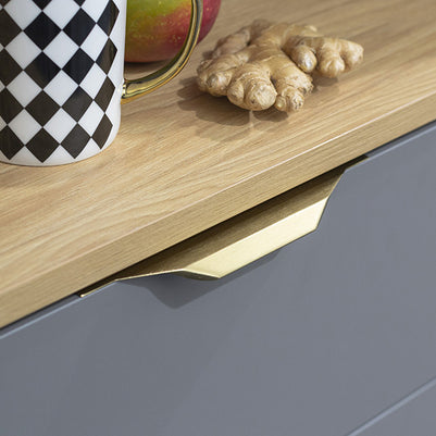 Mâner tip profil Tulip Lori – imitație inox, finisaj periat, aluminiu, interax 480 mm