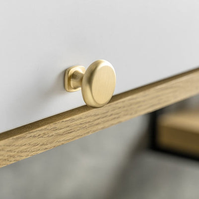 Buton mobilă LORENA 33x26 mm, brushed gold