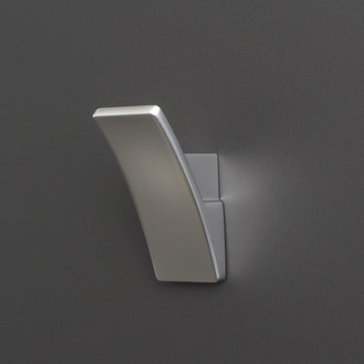 Agățătoare pentru cuier Tulip Dyan – crom satinat, finisaj mat, H80 mm, 1 agățătoare, zamac, montaj ascuns (spate)