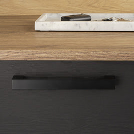 Mâner pentru mobilier Tulip Sosa – negru mat, zinc, interax 160 mm (cu șuruburi)