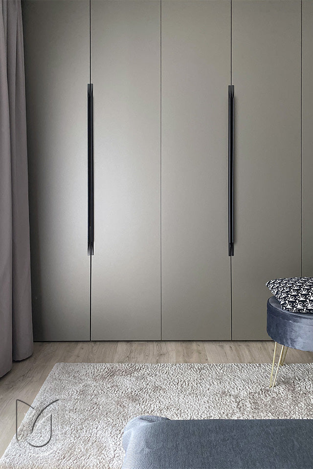 Mâner profil pentru mobilier Tulip Tende – aluminiu anodizat, finisaj mat, interax 288 mm