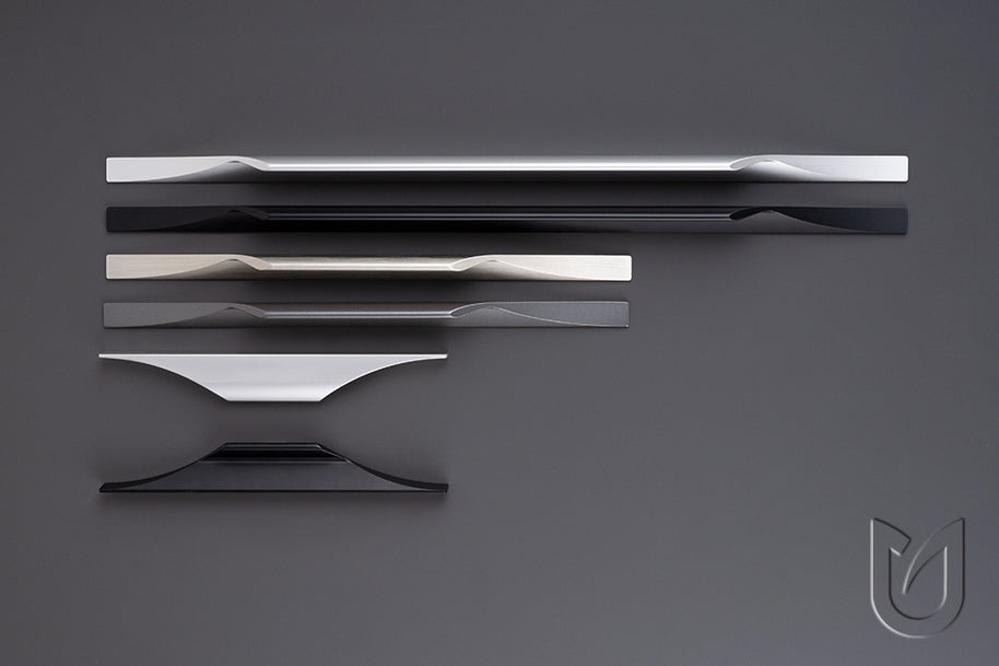Mâner profil pentru mobilier Tulip Tende – aluminiu anodizat, finisaj mat, interax 288 mm