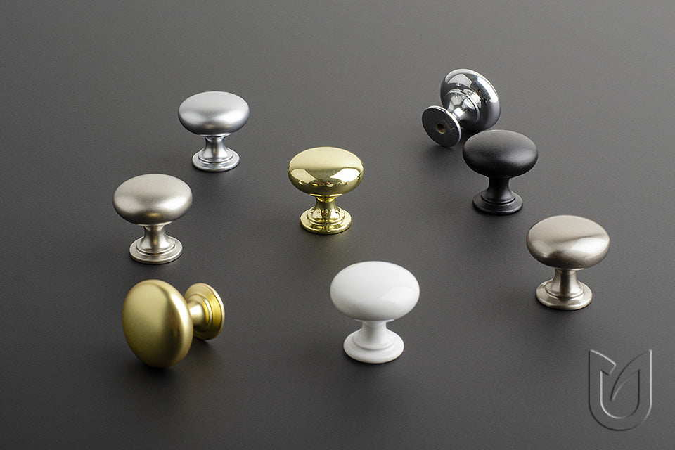 Buton pentru mobilă Tulip Jota – auriu mat, metal (rotund)