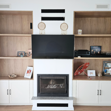 Mobilier pentru living din MDF termoformat realizat la comandă de NORVINIA