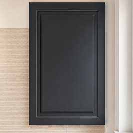 Mobilier pentru baie realizat la comandă de NORVINIA din MDF temoformat cu blat din cuarț compozit