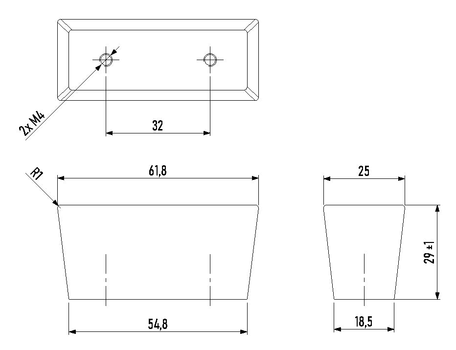 Buton pentru mobilă Tulip Xin – stejar natur (raw), lemn/metal