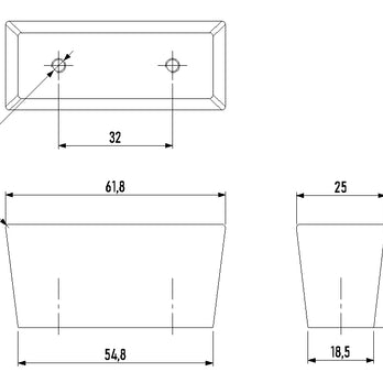 Buton pentru mobilă Tulip Xin – stejar natur (raw), lemn/metal