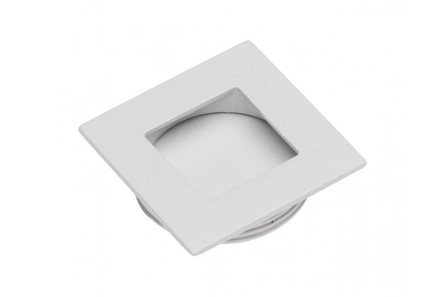 Buton mobilă îngropat B226, 40x40 mm, alb mat