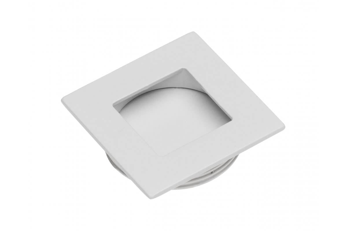Buton mobilă îngropat B226, 40x40 mm, alb mat