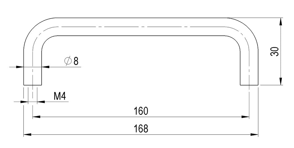 Mâner pentru mobilier Tulip Ida – oțel, finisaj auriu mat, interax 160 mm