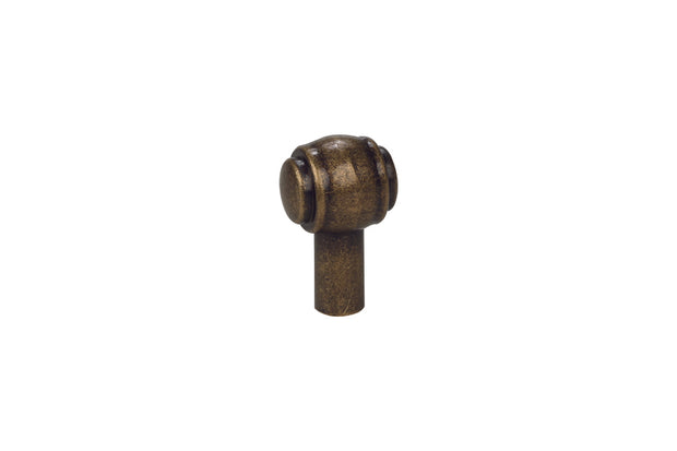 Buton mobilier Tulip Rustik – alamă antichizată (antique brass), rotund (zamac)