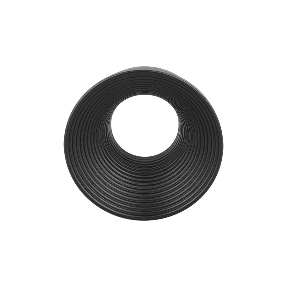 Buton mobilier Tulip Mesa – negru mat, metal, striat, interax 32 mm
