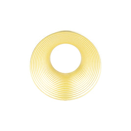 Buton mobilier Tulip Mesa – auriu periat, metal, striat, interax 32 mm