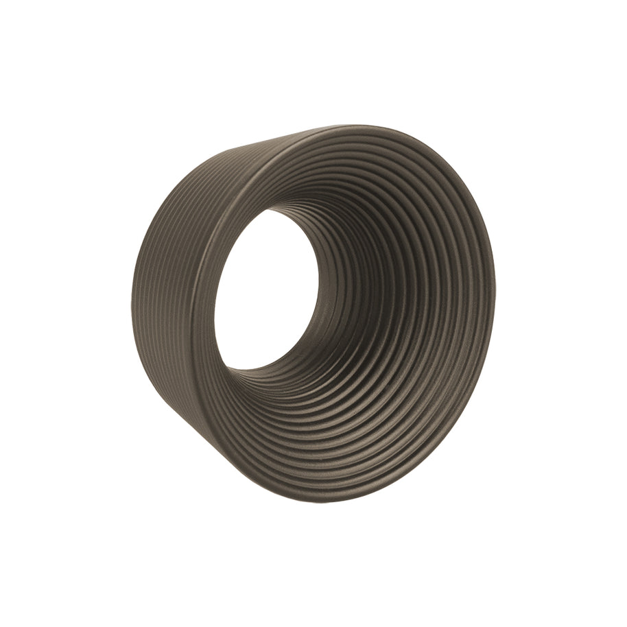 Buton mobilier Tulip Mesa – maro mat, metal, striat, interax 32 mm