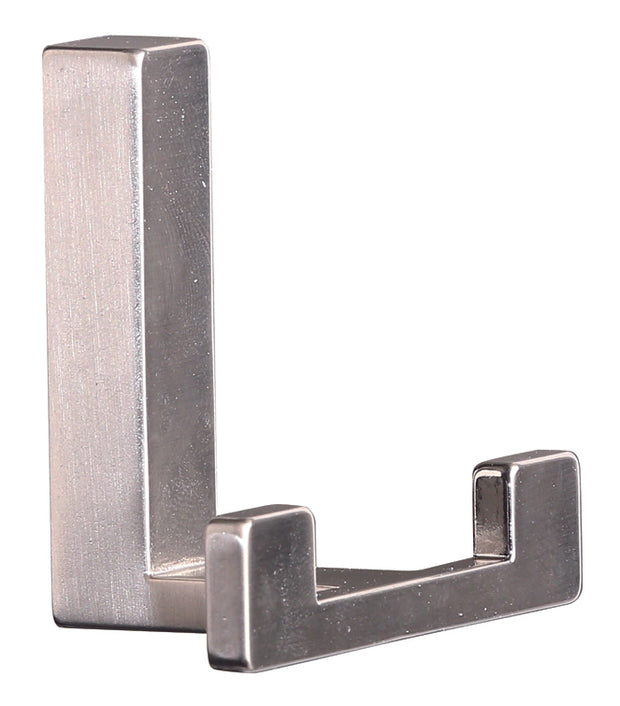 Agățătoare cu 2 cârlige Tulip Kara M – nichel periat, finisaj mat, 70 × 60 × 40 mm, zamac, montaj frontal, șuruburi incluse