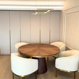 Mobilier pentru living cu fronturi din MDF termoformat realizat la comandă de NORVINIA