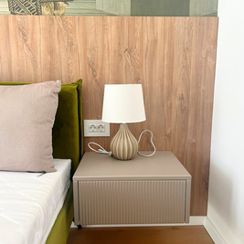 Mobilier la comandă din MDF termoformat pentru dormitor NORVINIA