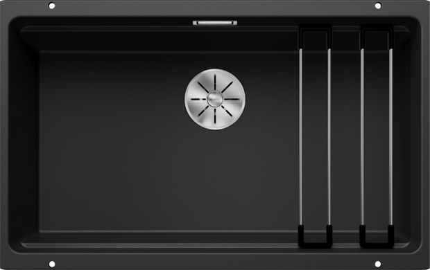Chiuvetă bucătărie Silgranit Blanco ETAGON 700-U negru 730×460 mm