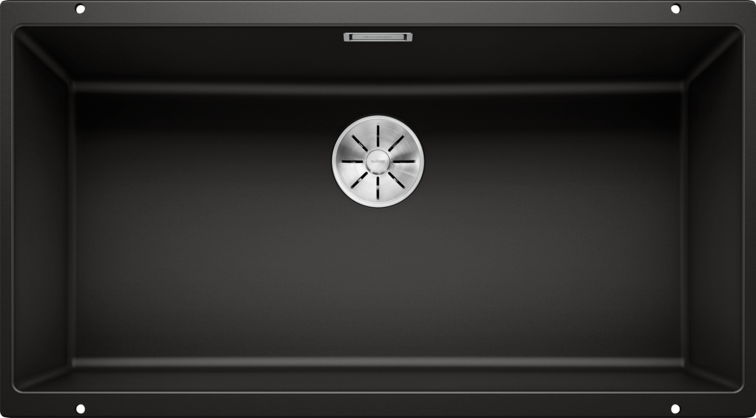 Chiuvetă bucătărie Silgranit Blanco SUBLINE 800-U negru 830×460 mm