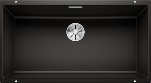 Chiuvetă bucătărie Silgranit Blanco SUBLINE 800-U negru 830×460 mm