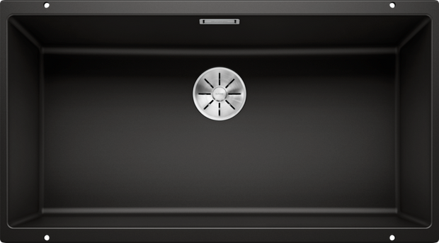 Chiuvetă bucătărie Silgranit Blanco SUBLINE 800-U negru 830×460 mm