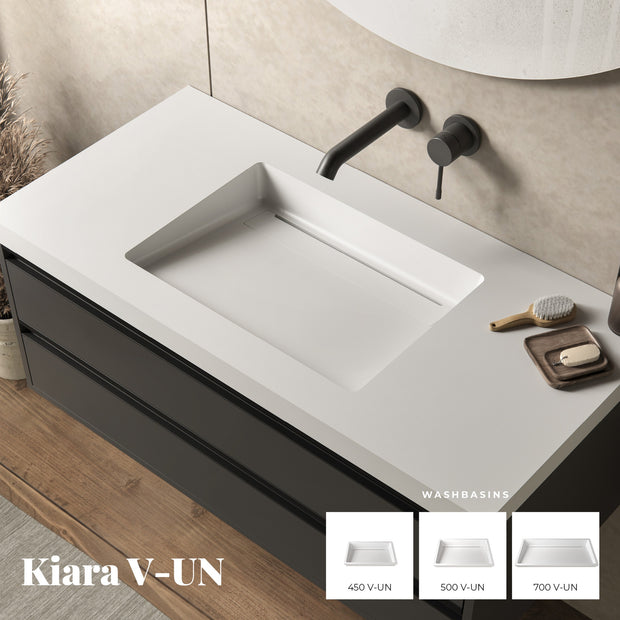 KIARA 700 V-UN – lavoar încastrabil în blat din compozit acrilic