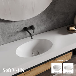 SOFT 550 V-UN – lavoar încastrabil în blat din compozit acrilic