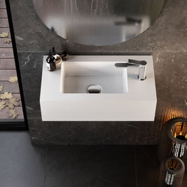 AMY-UN – lavoar încastrabil în blat din compozit acrilic