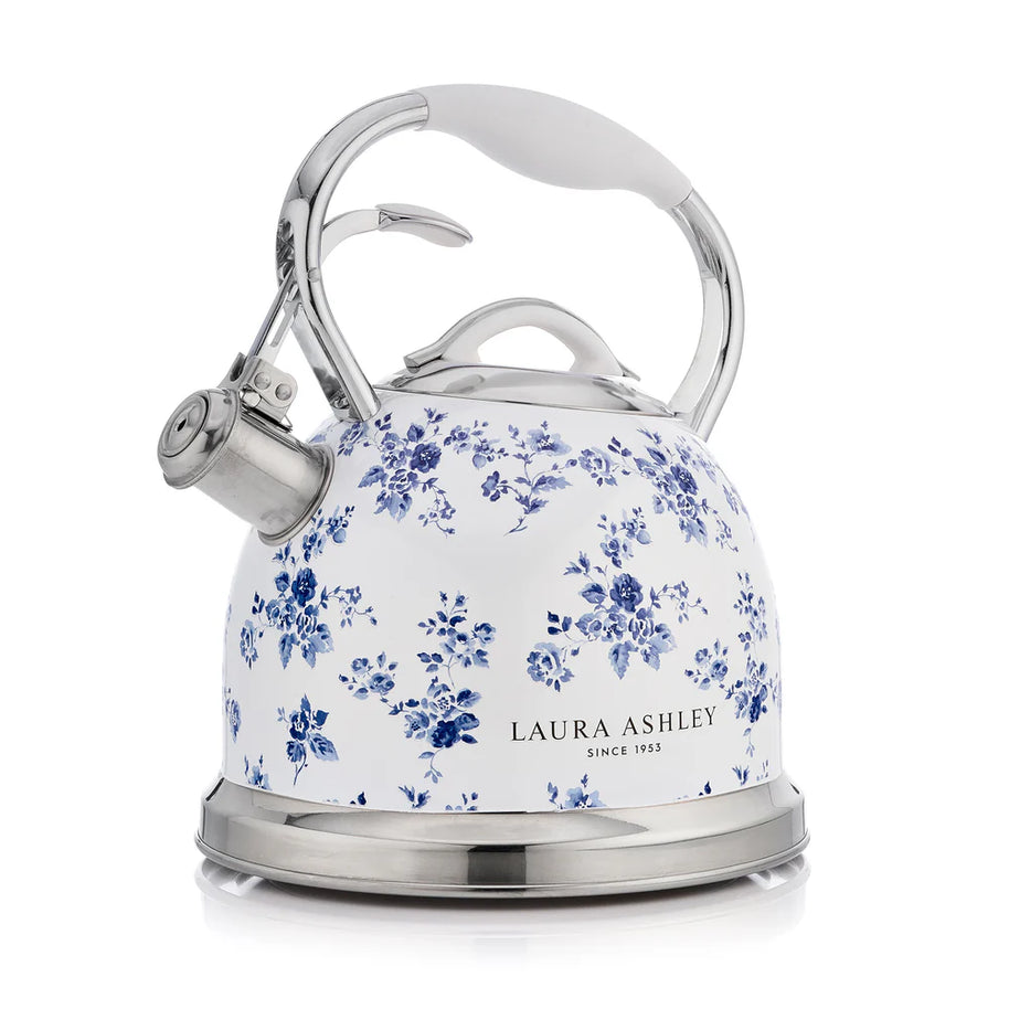 Fierbător pe plită Laura Ashley China Rose, 3 L, inox, cu fluierat, compatibil inducție