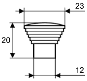 Buton mobilier Tulip Galka – crom satinat, rotund, Ø23 mm, H20 mm, cu șurub