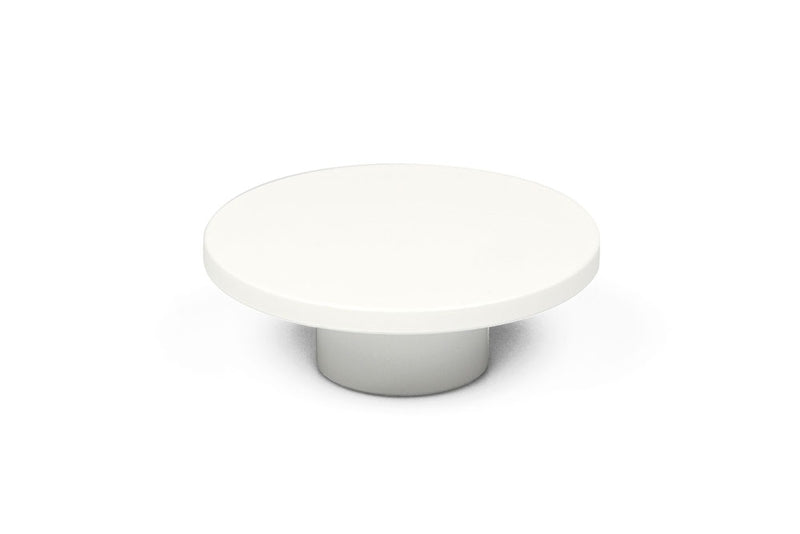 Buton mobilier Tulip 439 – alb, plastic, rotund