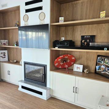 Mobilier pentru living din MDF termoformat realizat la comandă de NORVINIA
