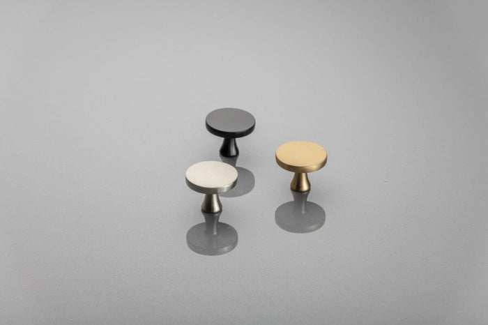 Buton mobilă DUNE 33x26 mm, inox