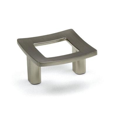 Mâner mobilier Tulip Frame 32 – imitație inox, pătrat, interax 32 mm, cu șuruburi separate (zamac)