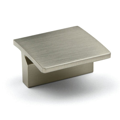 Buton mobilier Tulip Prisma – imitație inox, pătrat, 40 × 40 mm, interax 32 mm (aluminiu)