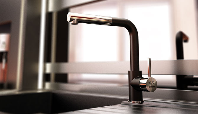 68936 BATERIE PENTRU BUCĂTĂRIE MONOCOMANDĂ CU DUȘ EXTRACTIBIL - crom