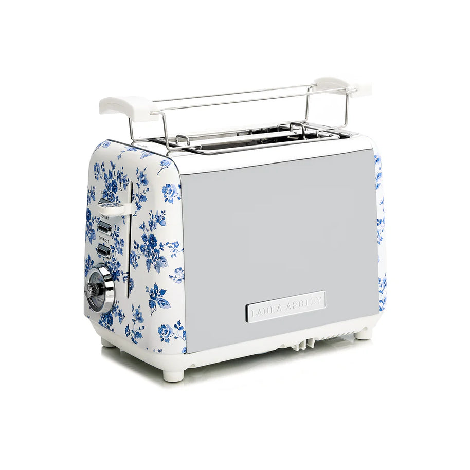 Prăjitor de pâine Laura Ashley, 2 felii, inox, 7 trepte de rumenire, funcție de dezghețare