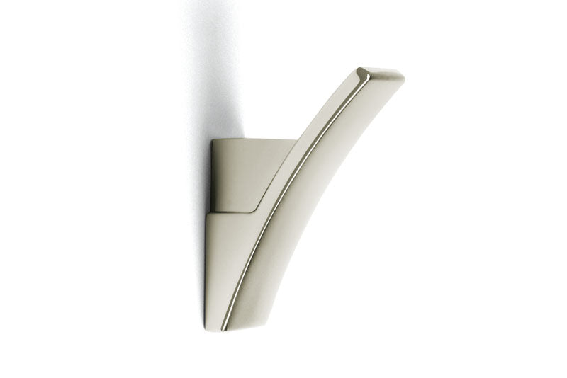 Agățătoare pentru cuier Tulip Dyan – crom satinat, finisaj mat, H80 mm, 1 agățătoare, zamac, montaj ascuns (spate)