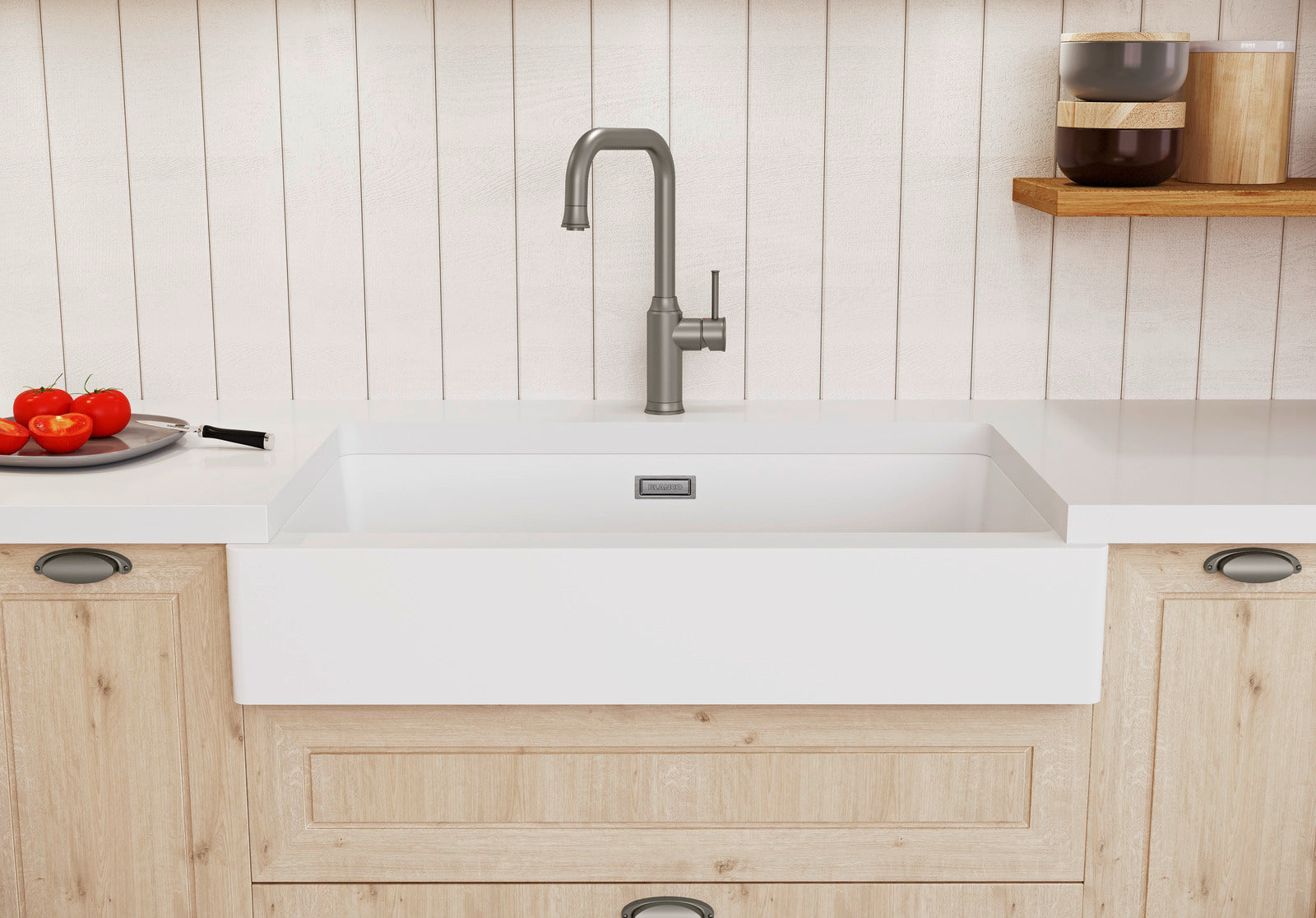 Chiuvetă bucătărie Silgranit Blanco VINTERA XL 9-UF trufe 896×510 mm