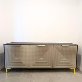 Mobilier pentru hol cu riflaj și oglindă realizat la comandă de NORVINIA