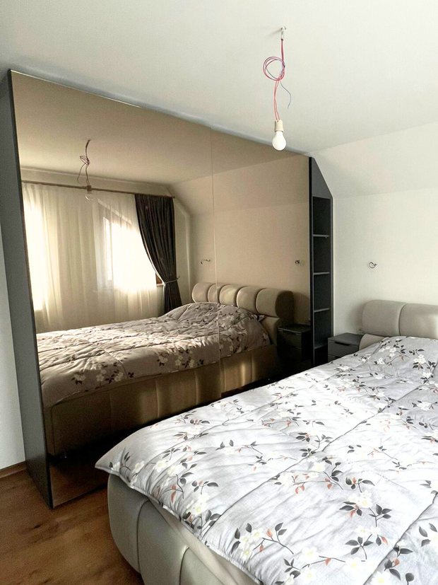 Mobilier la comandă pentru dormitor, din MDF termoformat - comodă, dressing, noptiere