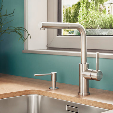 Baterie bucătărie Blanco LANORA-S-F – inox masiv perlat HD