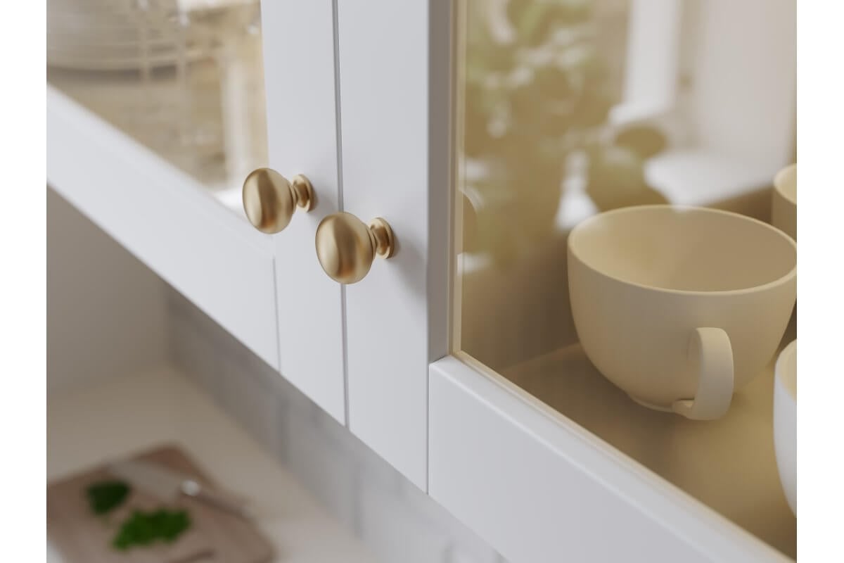 Buton mobilă BERGAMO 32x30 mm, champagne