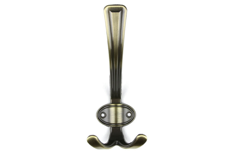 Agățătoare pentru cuier Tulip Rubico XL – alamă antichizată, 3 agățători, zinc, montaj frontal (cu șuruburi incluse)