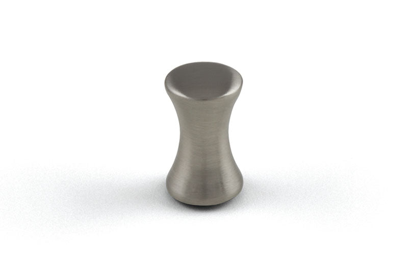 Buton mobilier Ruza – nichel periat, rotund, Ø15,5×27 mm, cu șurub