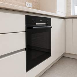 Mobilier de bucătărie NORVINIA, cu fronturi din MDF termoformat, blat termorezistent EGGER și mânere tip profil GOLA