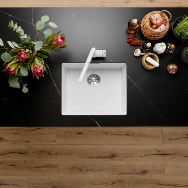 Chiuvetă bucătărie Silgranit Blanco SUBLINE 500-U alb antic 530×460 mm