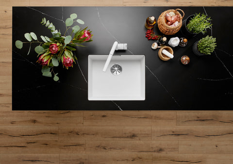 Chiuvetă bucătărie Silgranit Blanco SUBLINE 500-U alb 530×460 mm
