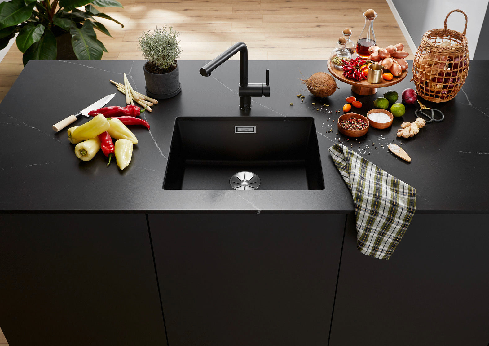 Chiuvetă bucătărie Silgranit Blanco SUBLINE 500-U alb antic 530×460 mm